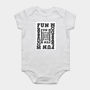 One Colour Word art Baby Bodysuit